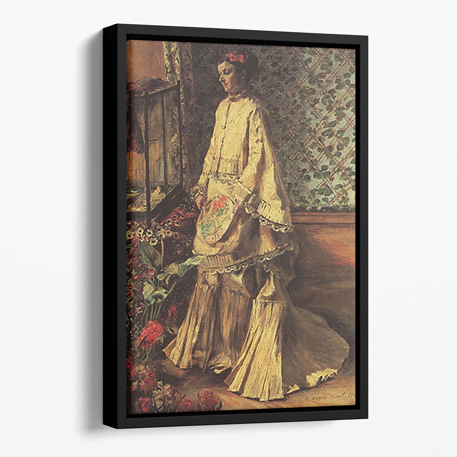 Portrait of Rapha by Renoir Floating Framed Canvas