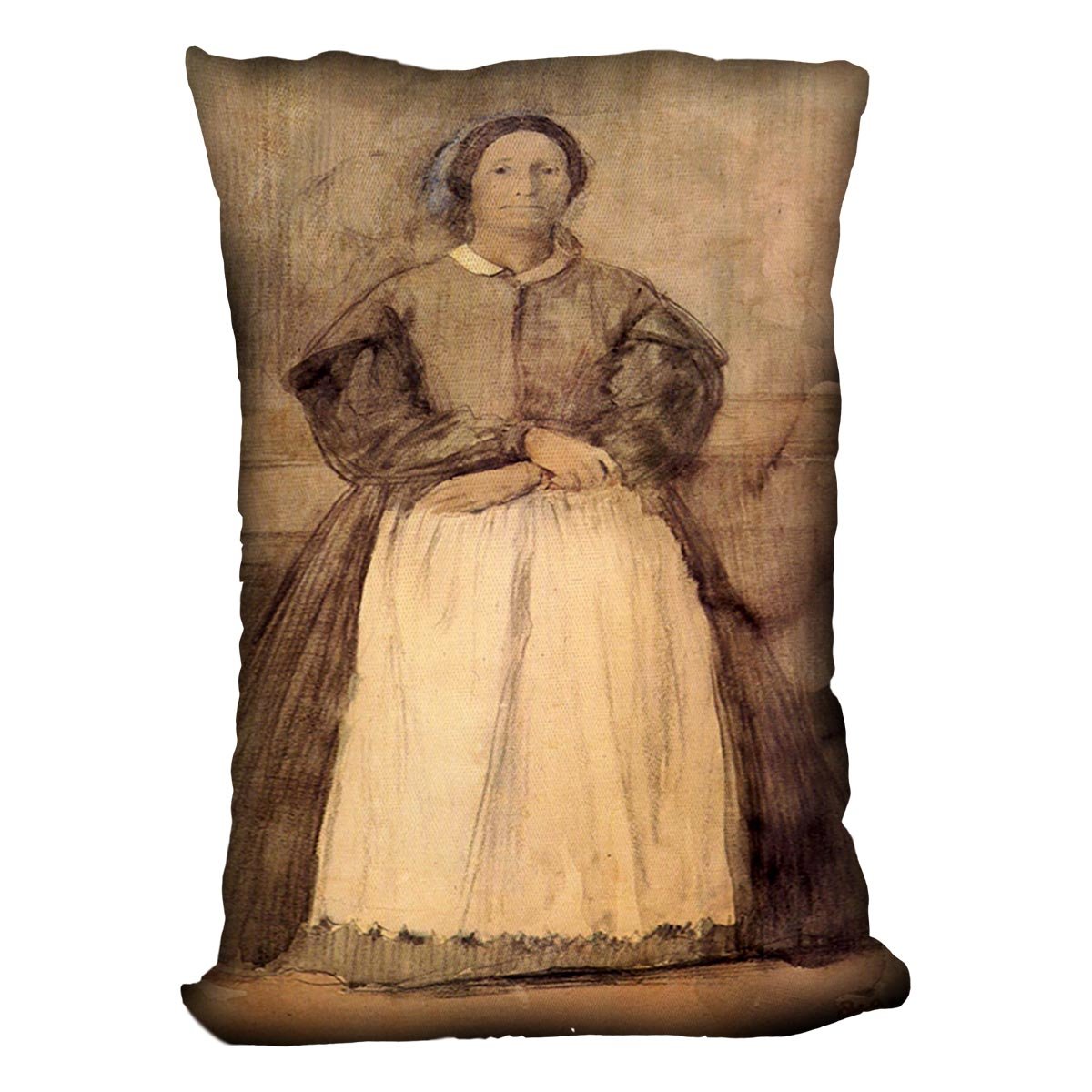 Portrait of Rosa Adelaida Morbilli by Degas Cushion