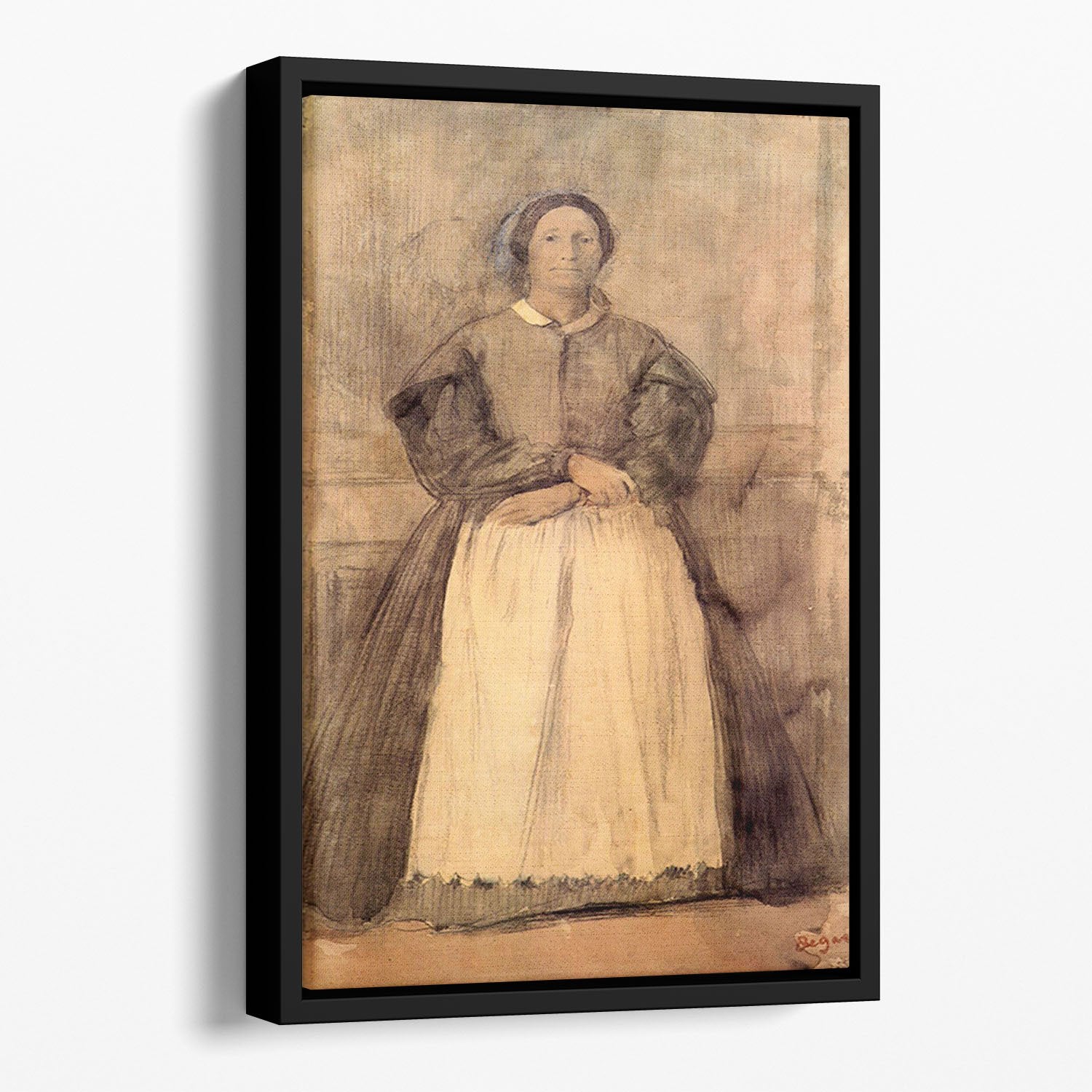Portrait of Rosa Adelaida Morbilli by Degas Floating Framed Canvas