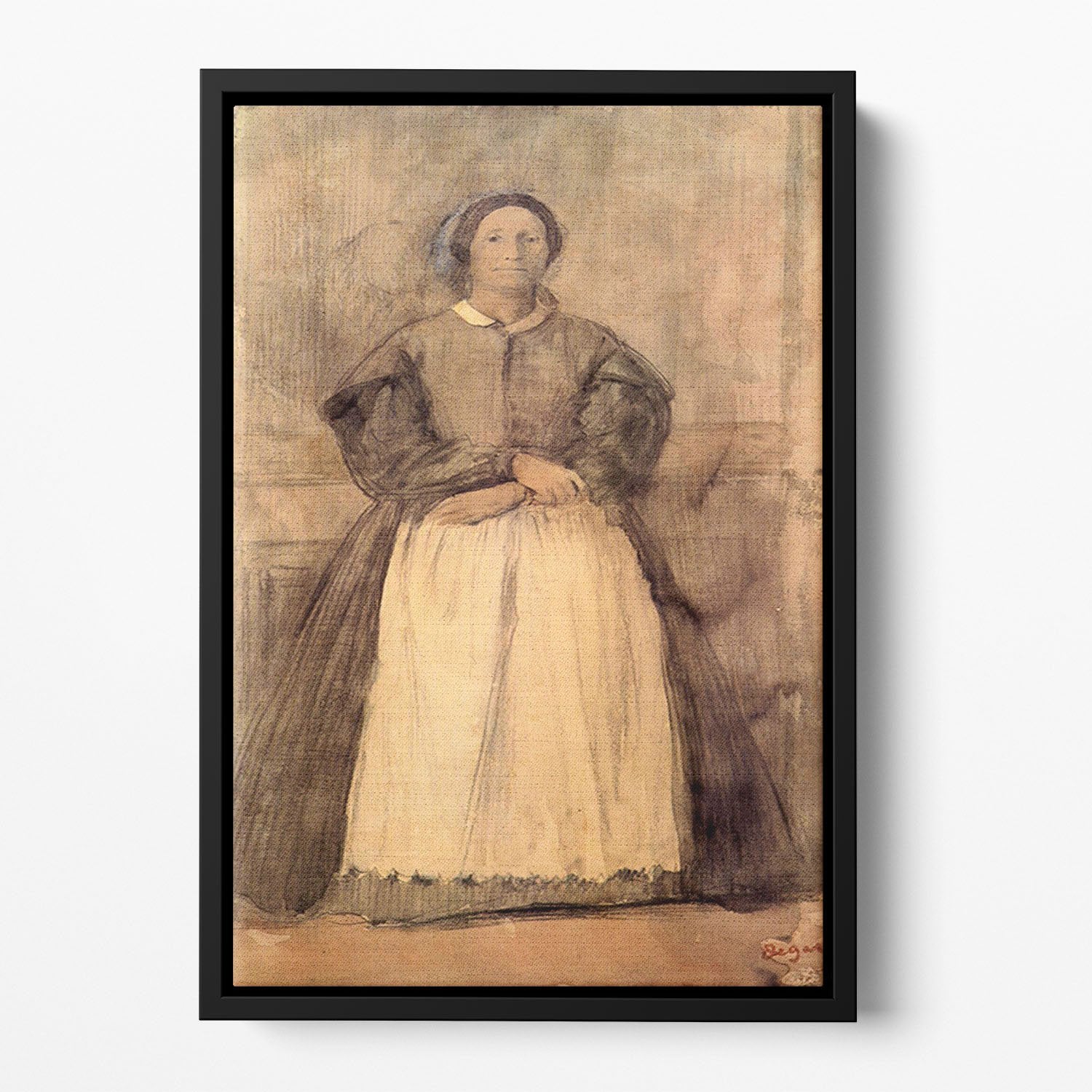Portrait of Rosa Adelaida Morbilli by Degas Floating Framed Canvas