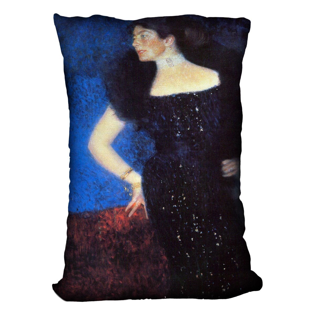 Portrait of Rose von Rosthorn Friedmann by Klimt Throw Pillow