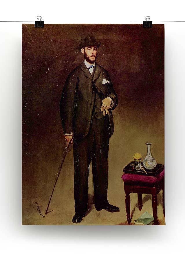 Portrait of ThCodore Duret by Manet Canvas Print or Poster - Canvas Art Rocks - 2
