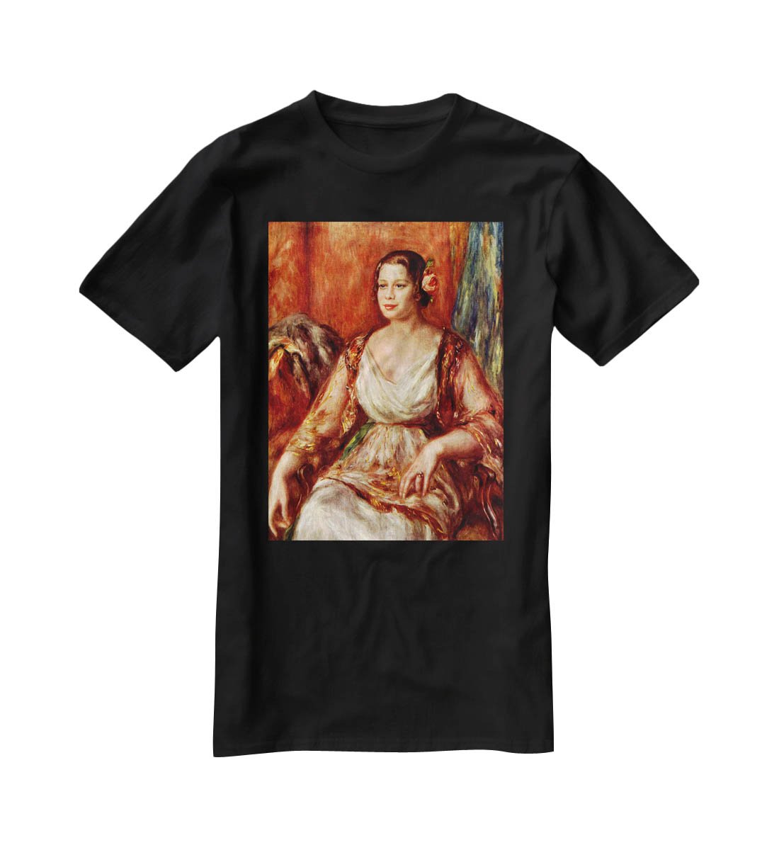Portrait of Tilla Durieux by Renoir T-Shirt - Canvas Art Rocks - 1