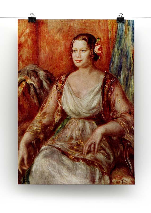 Portrait of Tilla Durieux by Renoir Canvas Print or Poster - Canvas Art Rocks - 2
