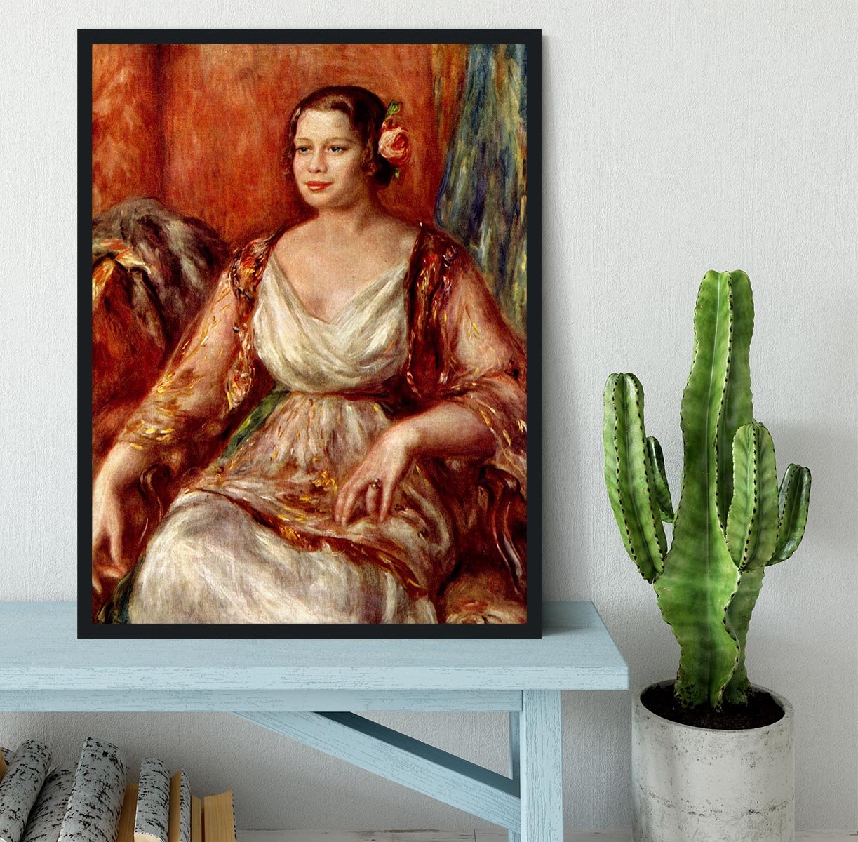 Portrait of Tilla Durieux by Renoir Framed Print - Canvas Art Rocks - 2