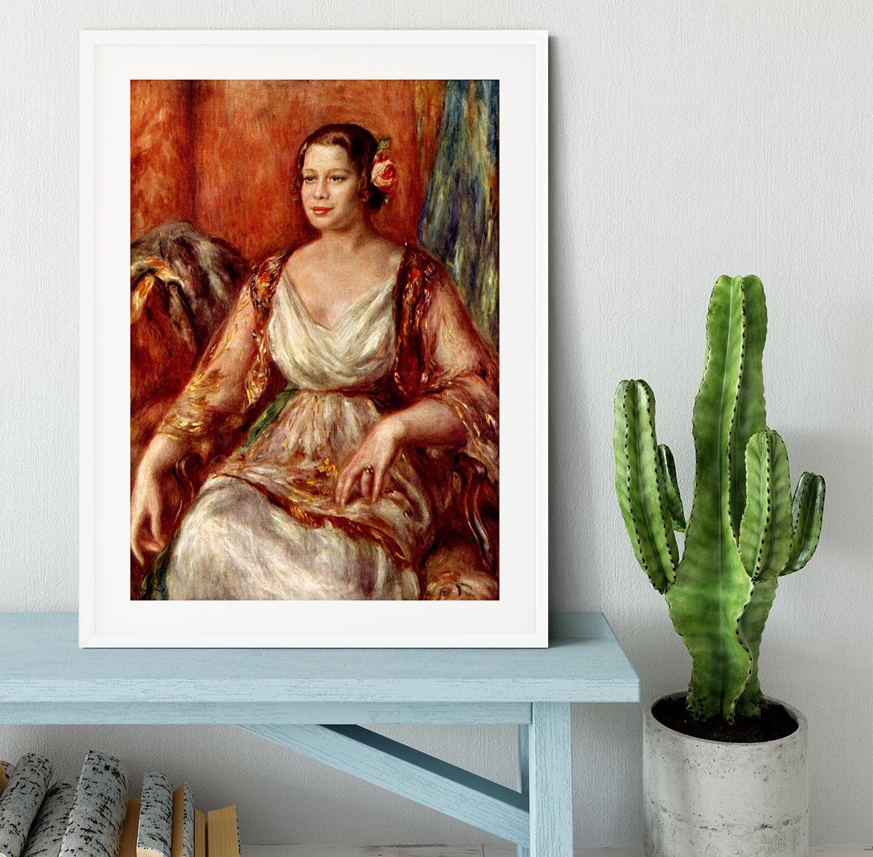 Portrait of Tilla Durieux by Renoir Framed Print - Canvas Art Rocks - 5