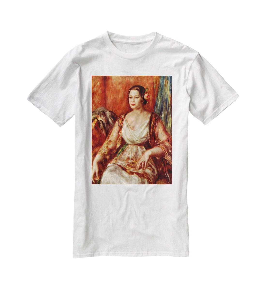 Portrait of Tilla Durieux by Renoir T-Shirt - Canvas Art Rocks - 5