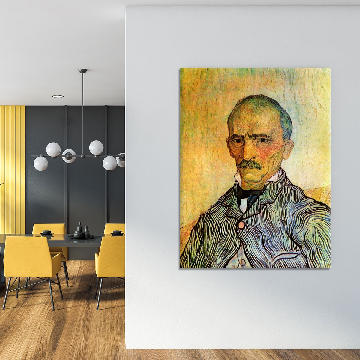 Portrait of Trabuc an Attendant at Saint-Paul Hospital by Van Gogh Canvas Print or Poster