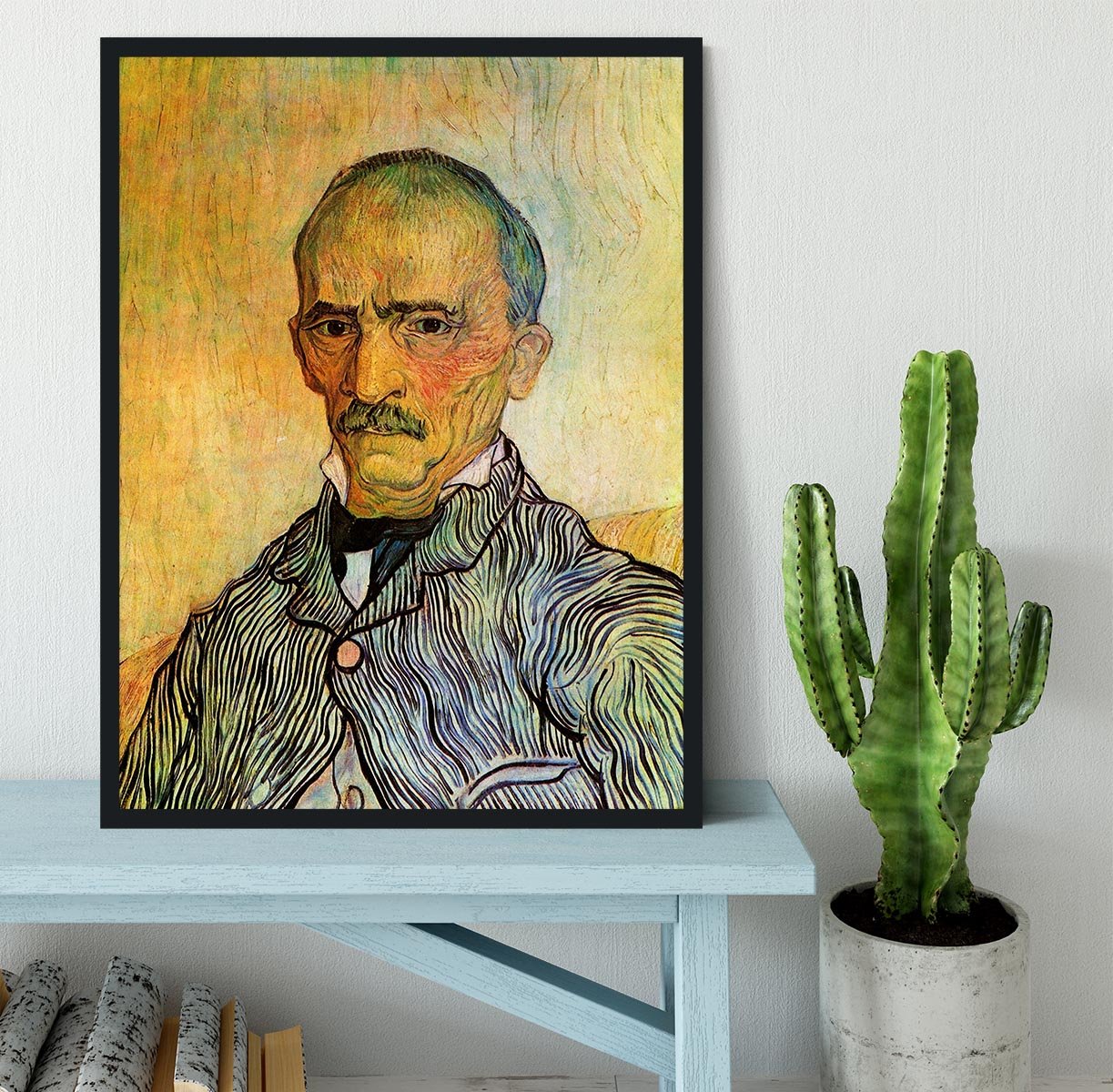 Portrait of Trabuc an Attendant at Saint-Paul Hospital by Van Gogh Framed Print - Canvas Art Rocks - 2