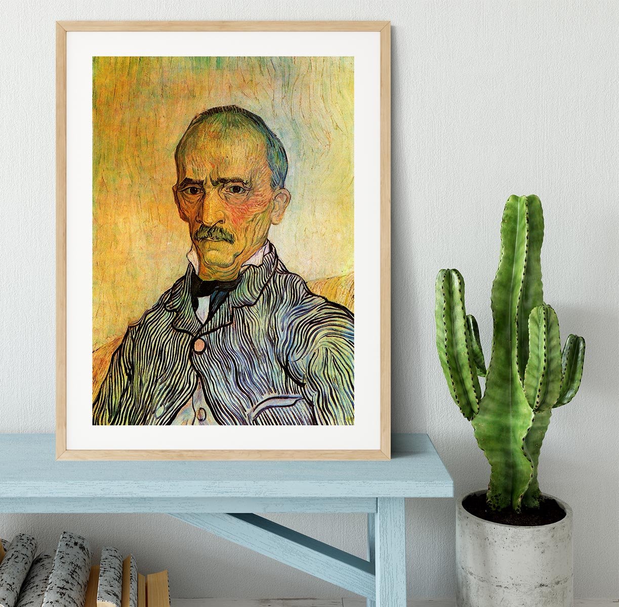 Portrait of Trabuc an Attendant at Saint-Paul Hospital by Van Gogh Framed Print - Canvas Art Rocks - 3