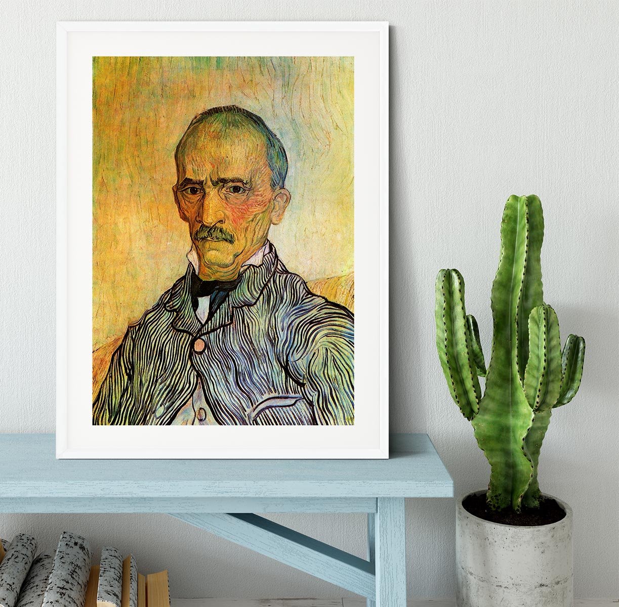 Portrait of Trabuc an Attendant at Saint-Paul Hospital by Van Gogh Framed Print - Canvas Art Rocks - 5