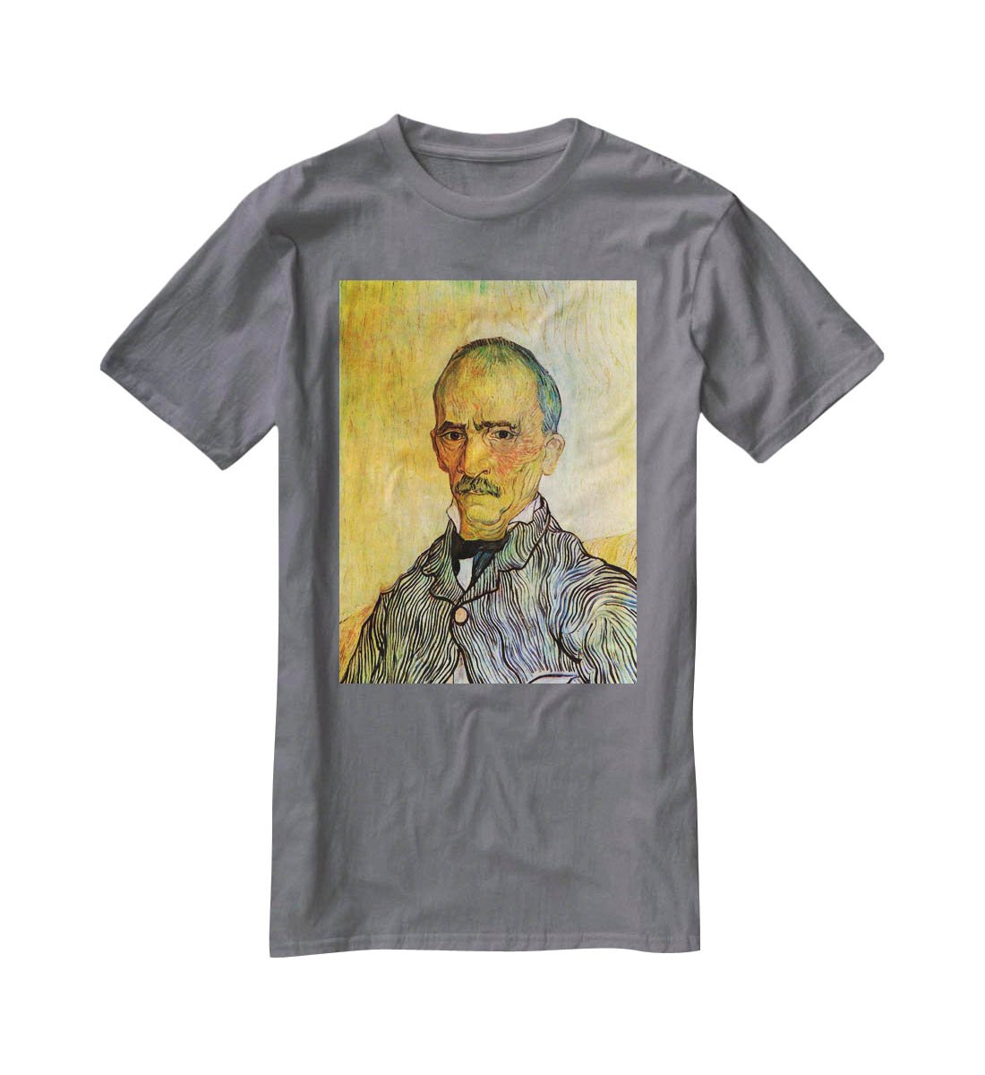 Portrait of Trabuc an Attendant at Saint-Paul Hospital by Van Gogh T-Shirt - Canvas Art Rocks - 3