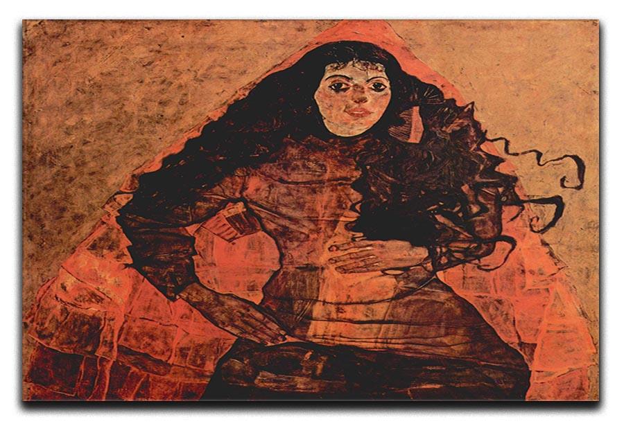 Portrait of Trude Engel by Egon Schiele Canvas Print or Poster - Canvas Art Rocks - 1