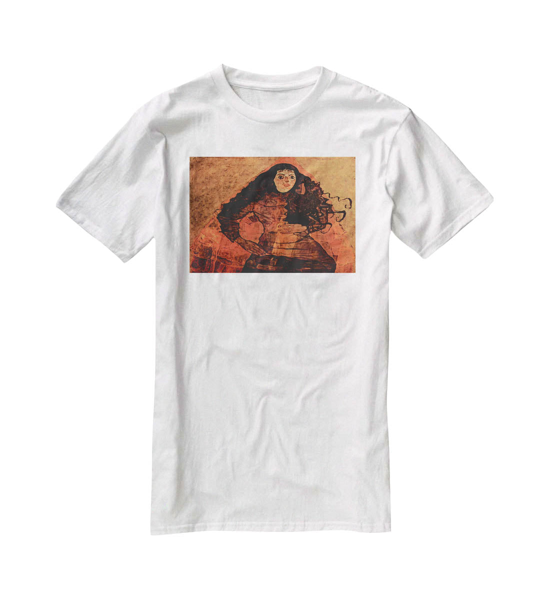 Portrait of Trude Engel by Egon Schiele T-Shirt - Canvas Art Rocks - 5