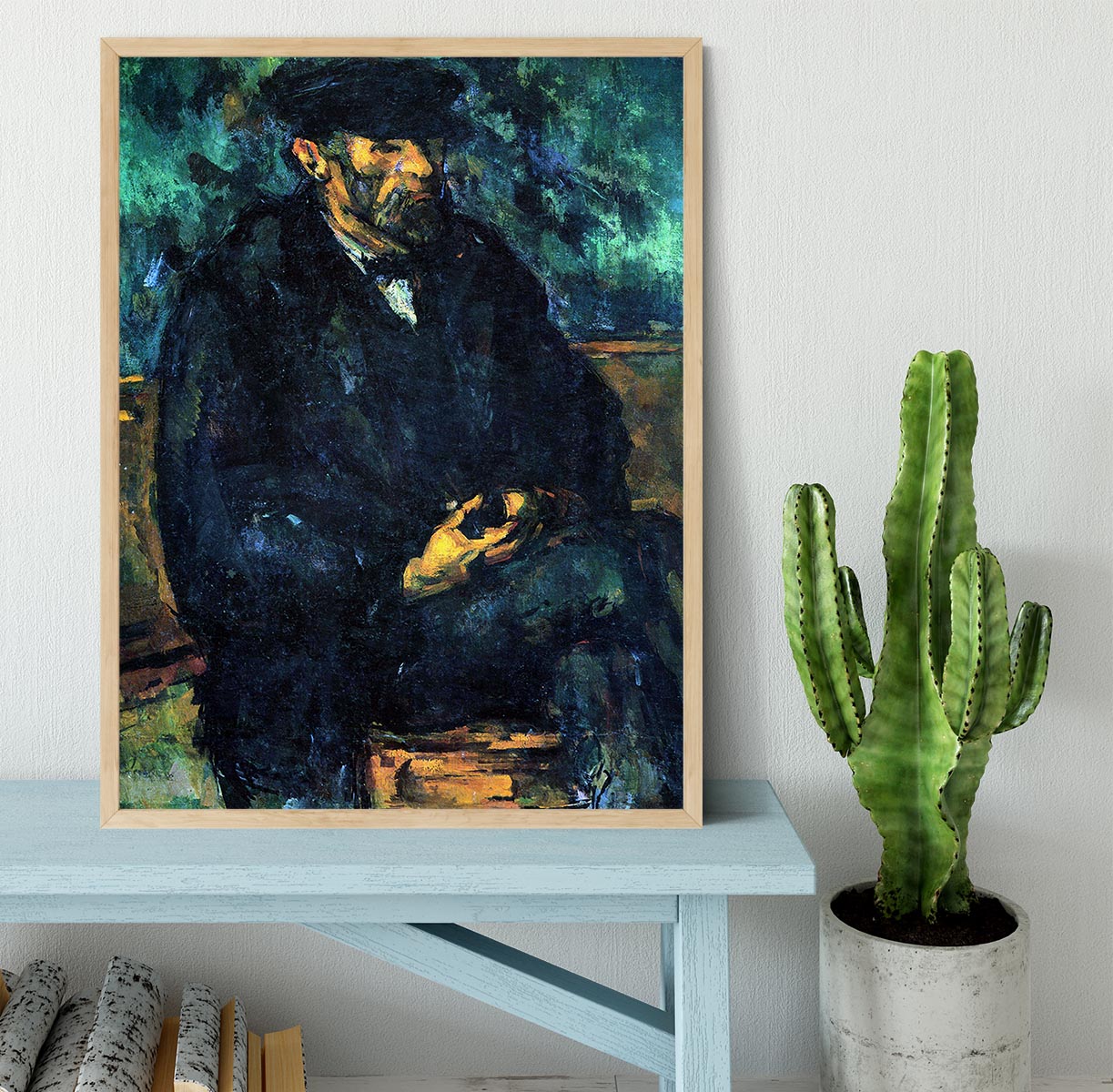 Portrait of Vallier by Cezanne Framed Print - Canvas Art Rocks - 4