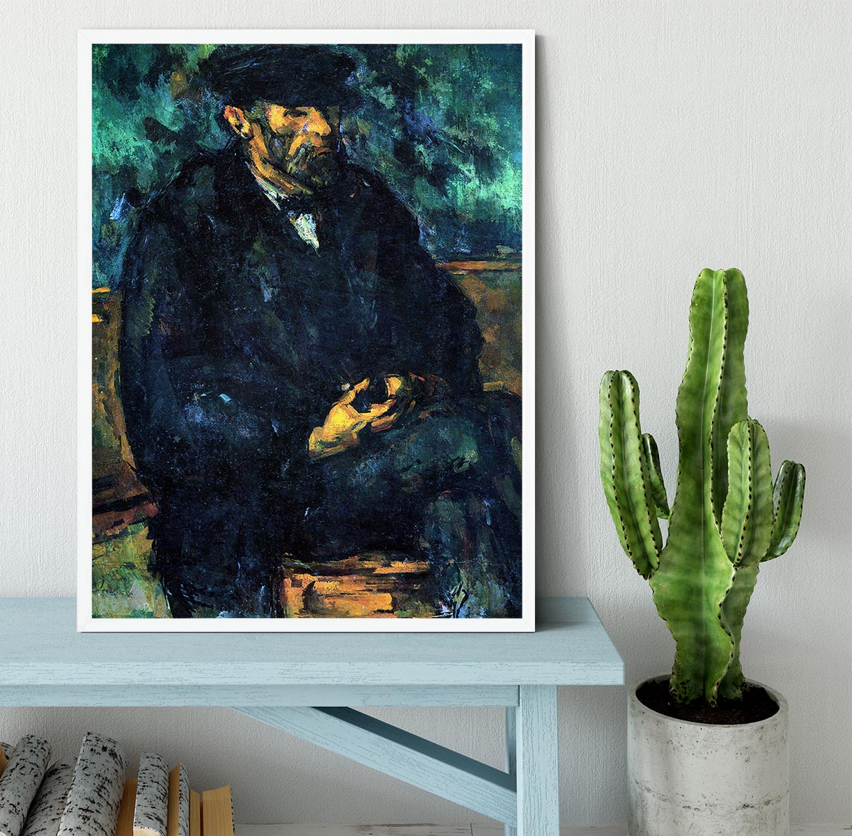 Portrait of Vallier by Cezanne Framed Print - Canvas Art Rocks -6