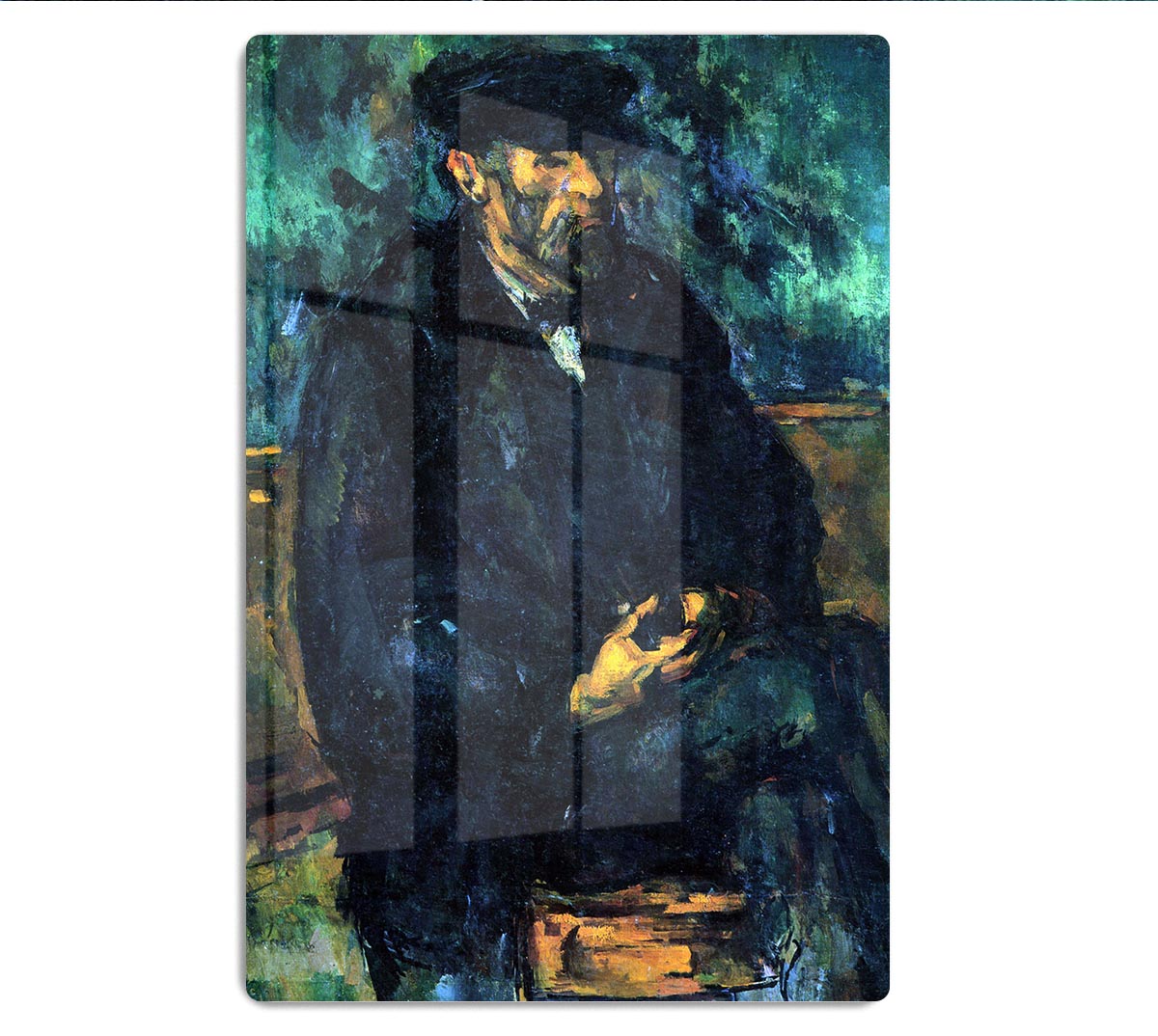 Portrait of Vallier by Cezanne Acrylic Block - Canvas Art Rocks - 1