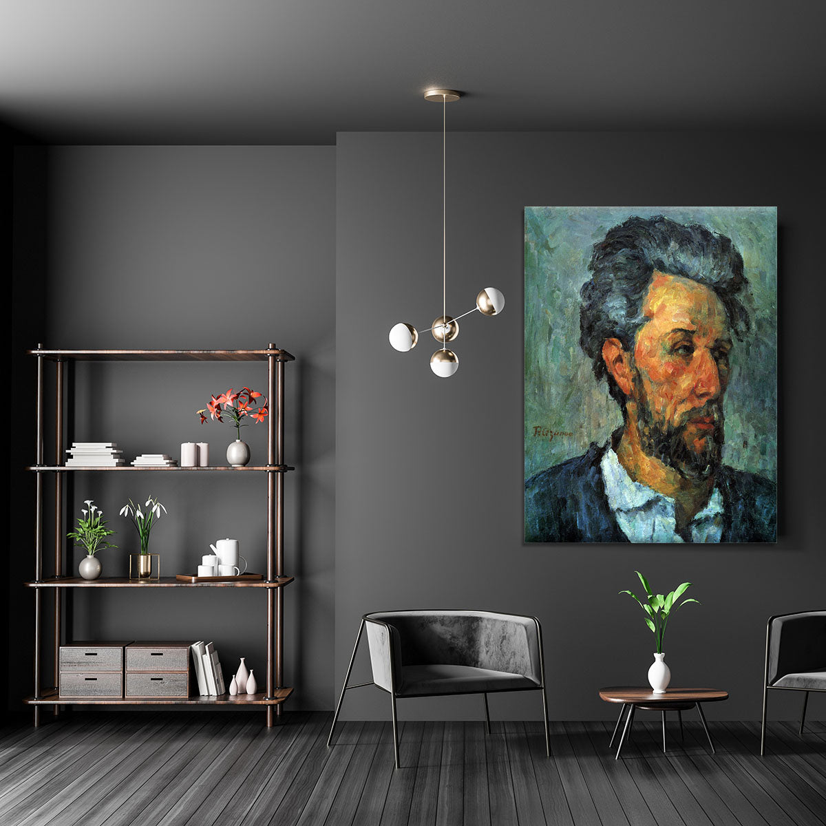 Portrait of Victor Chocquet by Cezanne Canvas Print or Poster - Canvas Art Rocks - 5