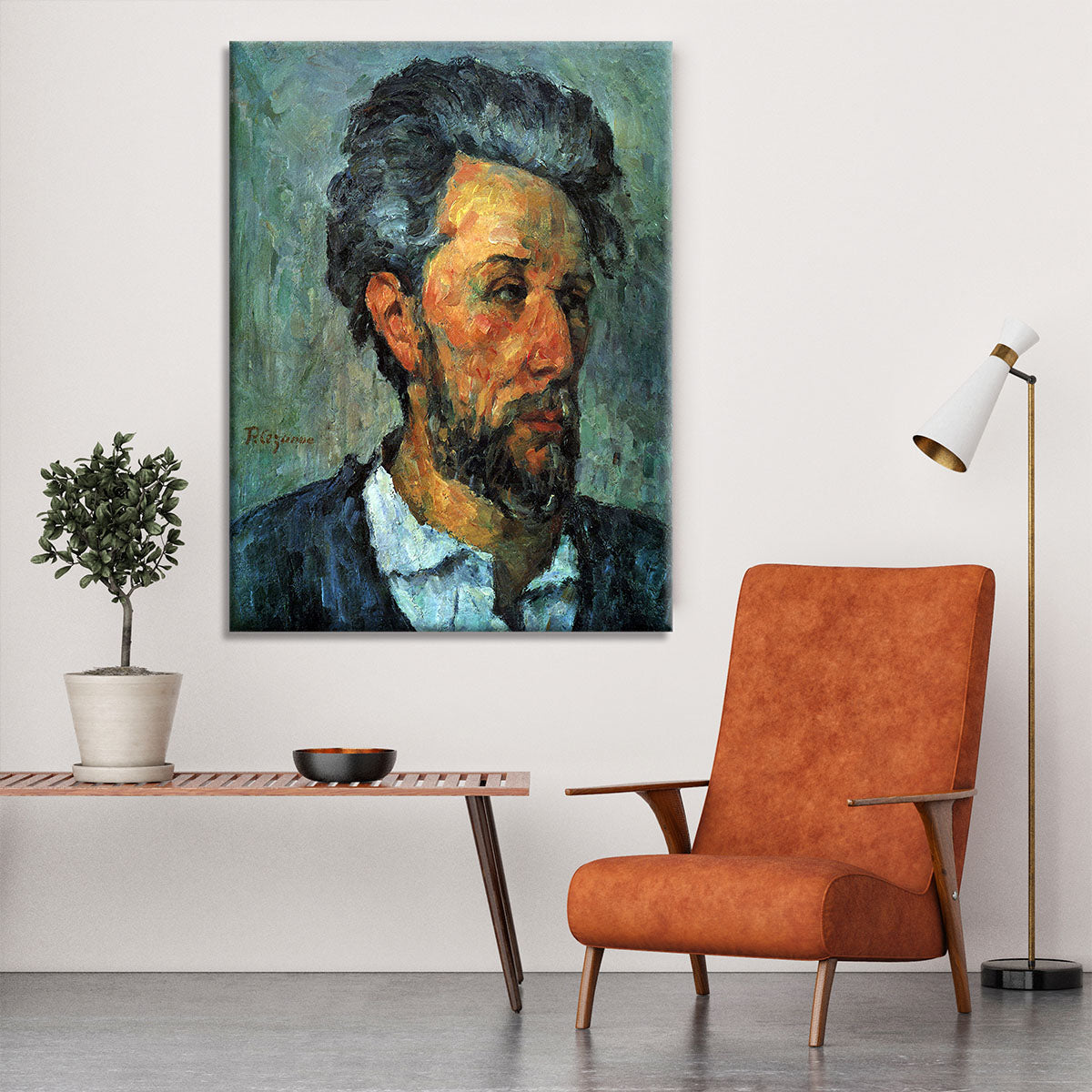 Portrait of Victor Chocquet by Cezanne Canvas Print or Poster - Canvas Art Rocks - 6