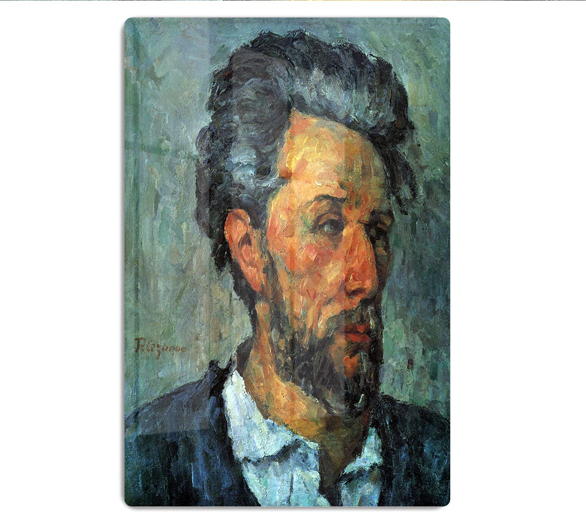 Portrait of Victor Chocquet by Cezanne Acrylic Block - Canvas Art Rocks - 1