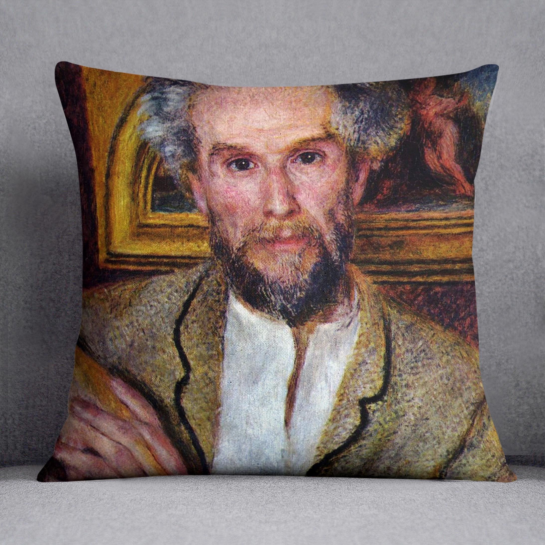 Portrait of Victor Chocquet by Renoir Throw Pillow