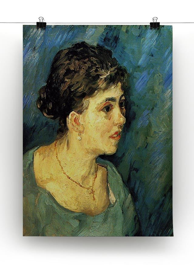 Portrait of Woman in Blue by Van Gogh Canvas Print & Poster - Canvas Art Rocks - 2