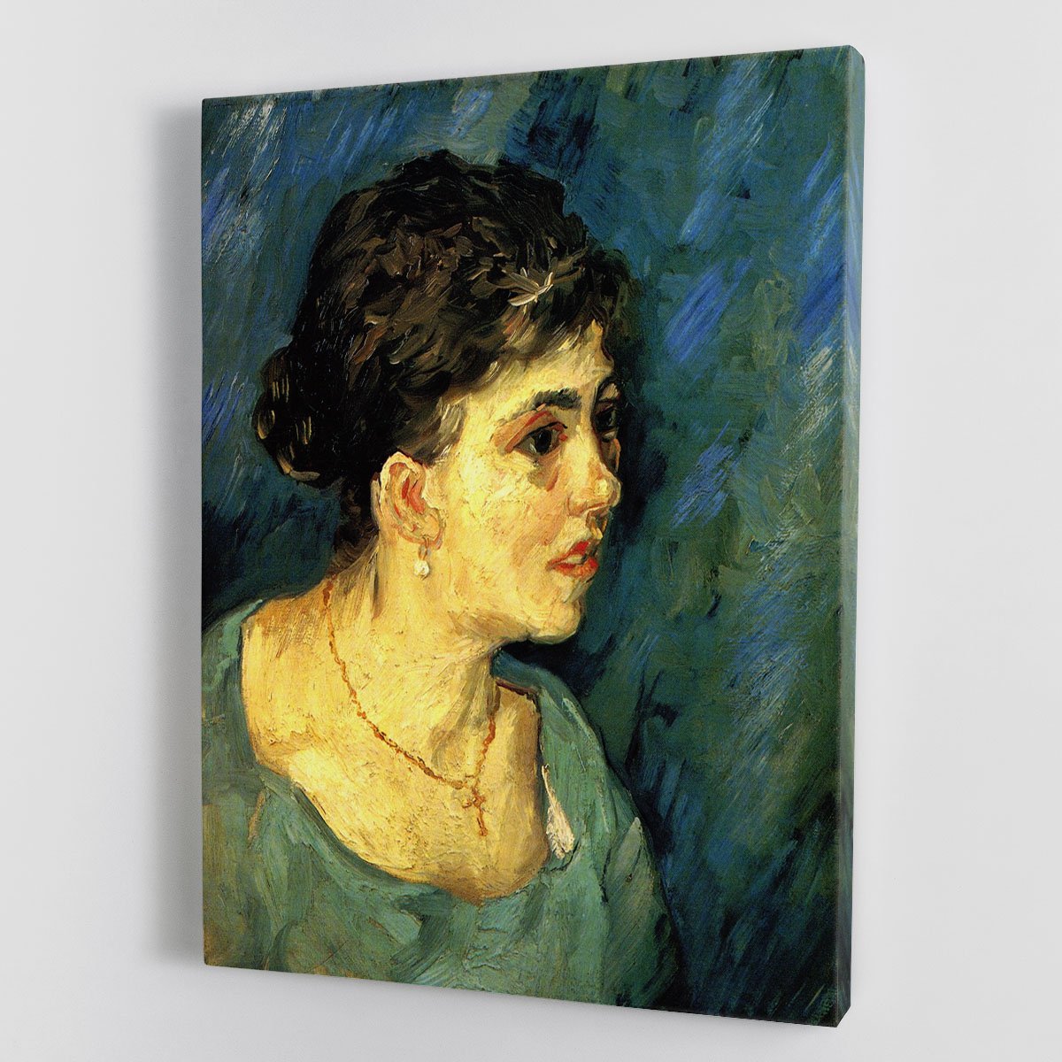 Portrait of Woman in Blue by Van Gogh Canvas Print or Poster