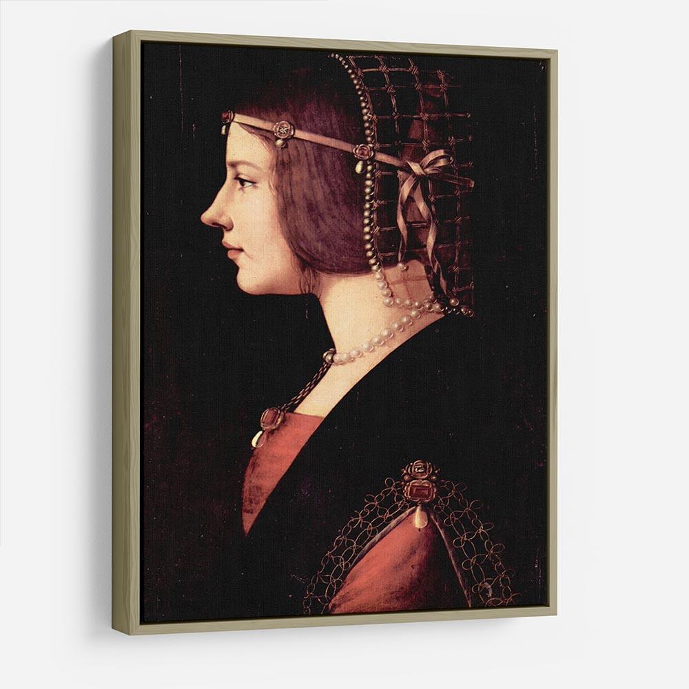 Portrait of a Lady Beatrice d Este by Da Vinci HD Metal Print