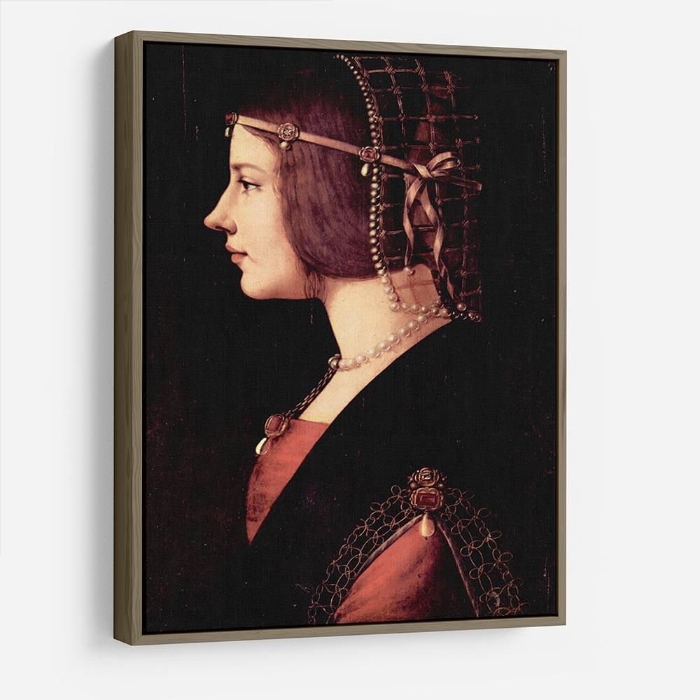 Portrait of a Lady Beatrice d Este by Da Vinci HD Metal Print