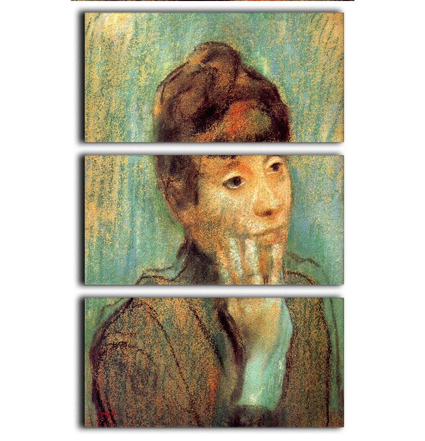 Portrait of a Lady by Degas 3 Split Panel Canvas Print - Canvas Art Rocks - 1