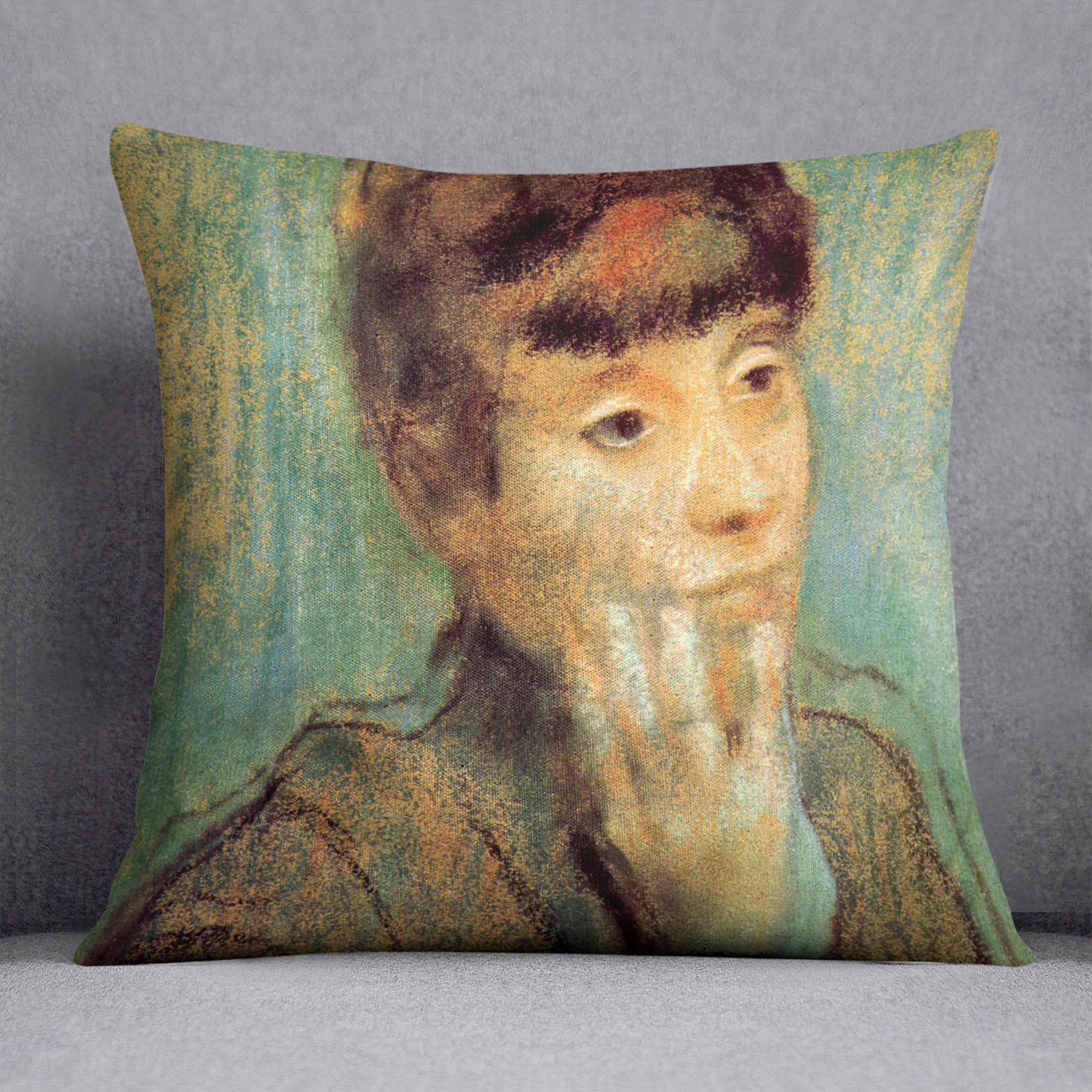 Portrait of a Lady by Degas Cushion