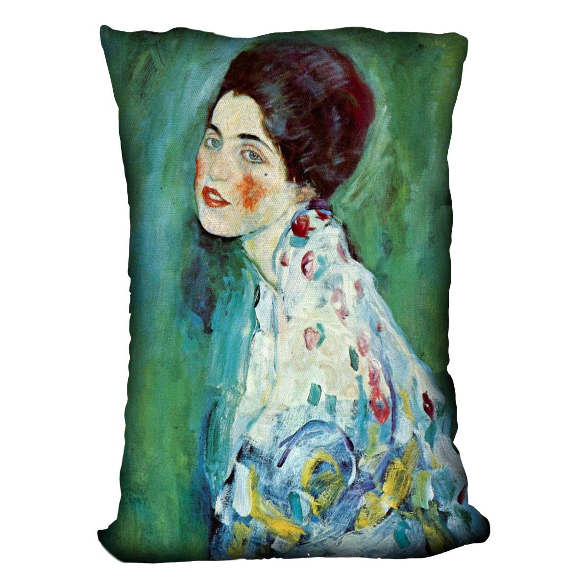 Portrait of a Lady by Klimt Throw Pillow
