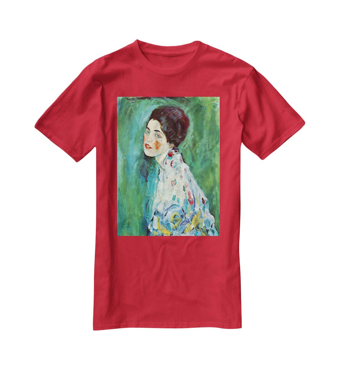 Portrait of a Lady by Klimt T-Shirt - Canvas Art Rocks - 4