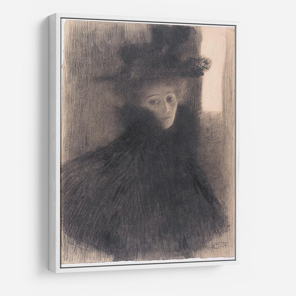 Portrait of a Lady with Cape and Hat by Klimt HD Metal Print