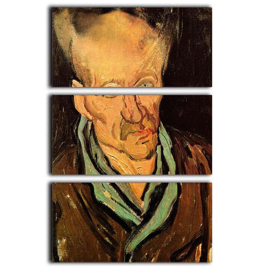 Portrait of a Patient in Saint-Paul Hospital by Van Gogh 3 Split Panel Canvas Print - Canvas Art Rocks - 1