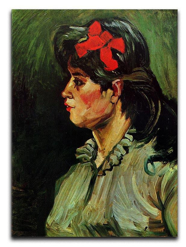 Portrait of a Woman with Red Ribbon by Van Gogh Canvas Print & Poster  - Canvas Art Rocks - 1