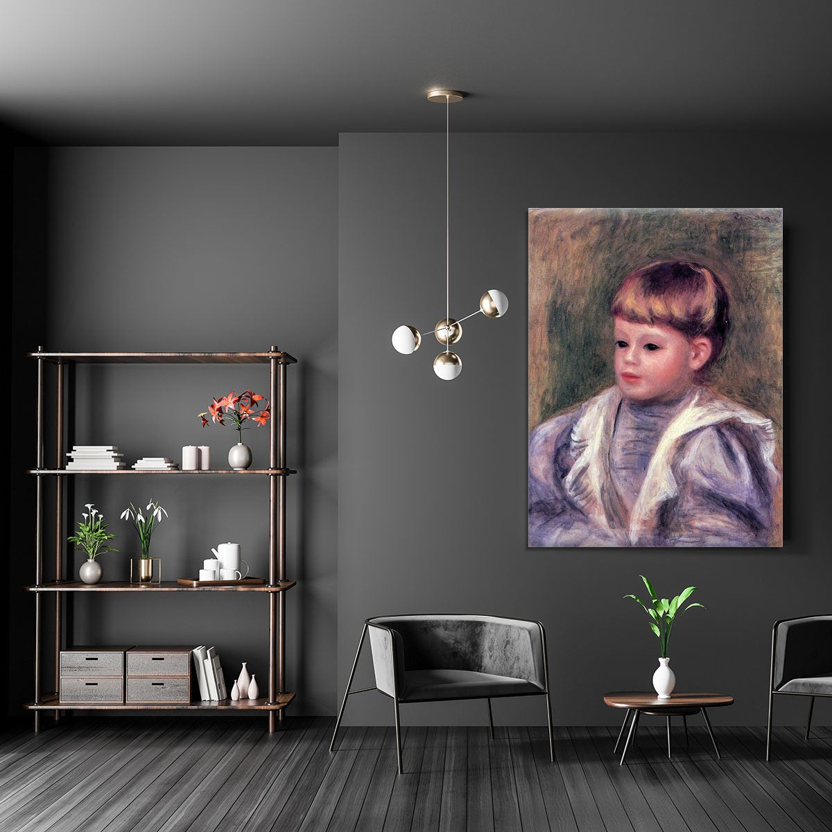Portrait of a child Philippe Gangnat by Renoir Canvas Print or Poster