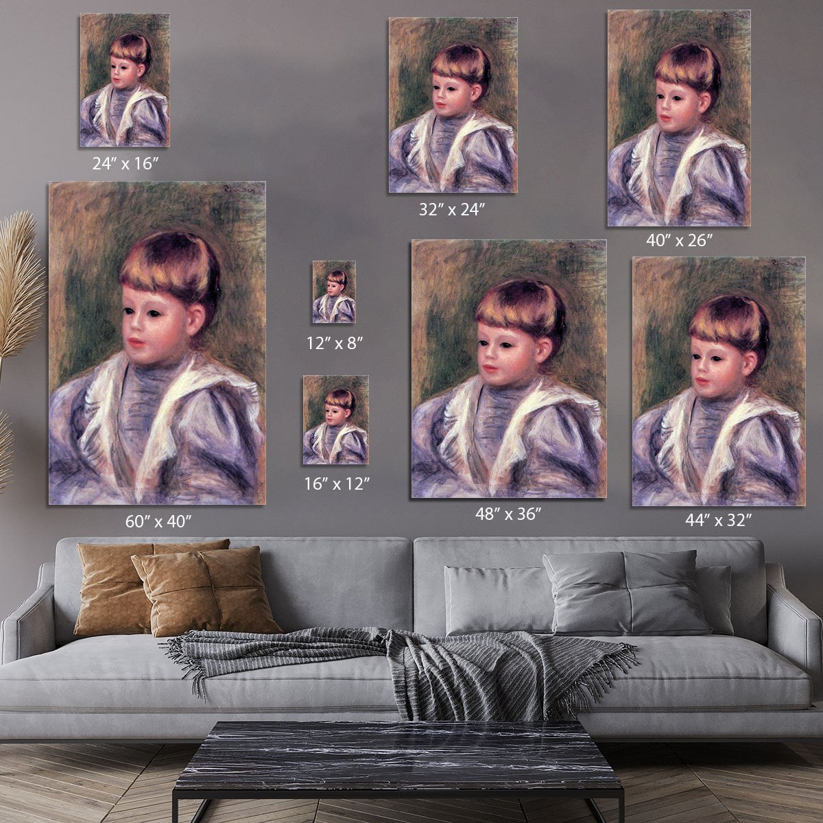 Portrait of a child Philippe Gangnat by Renoir Canvas Print or Poster
