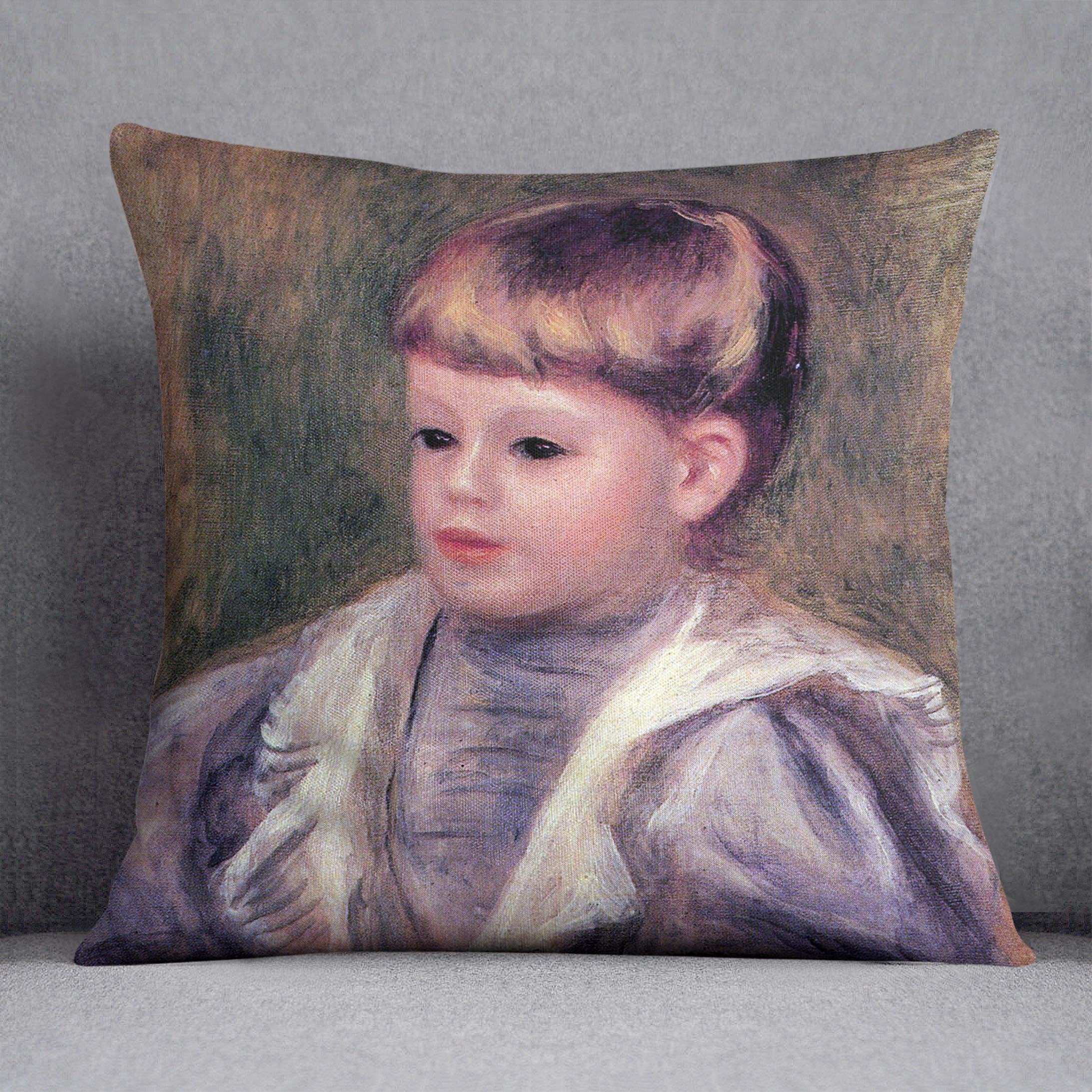 Portrait of a child Philippe Gangnat by Renoir Throw Pillow