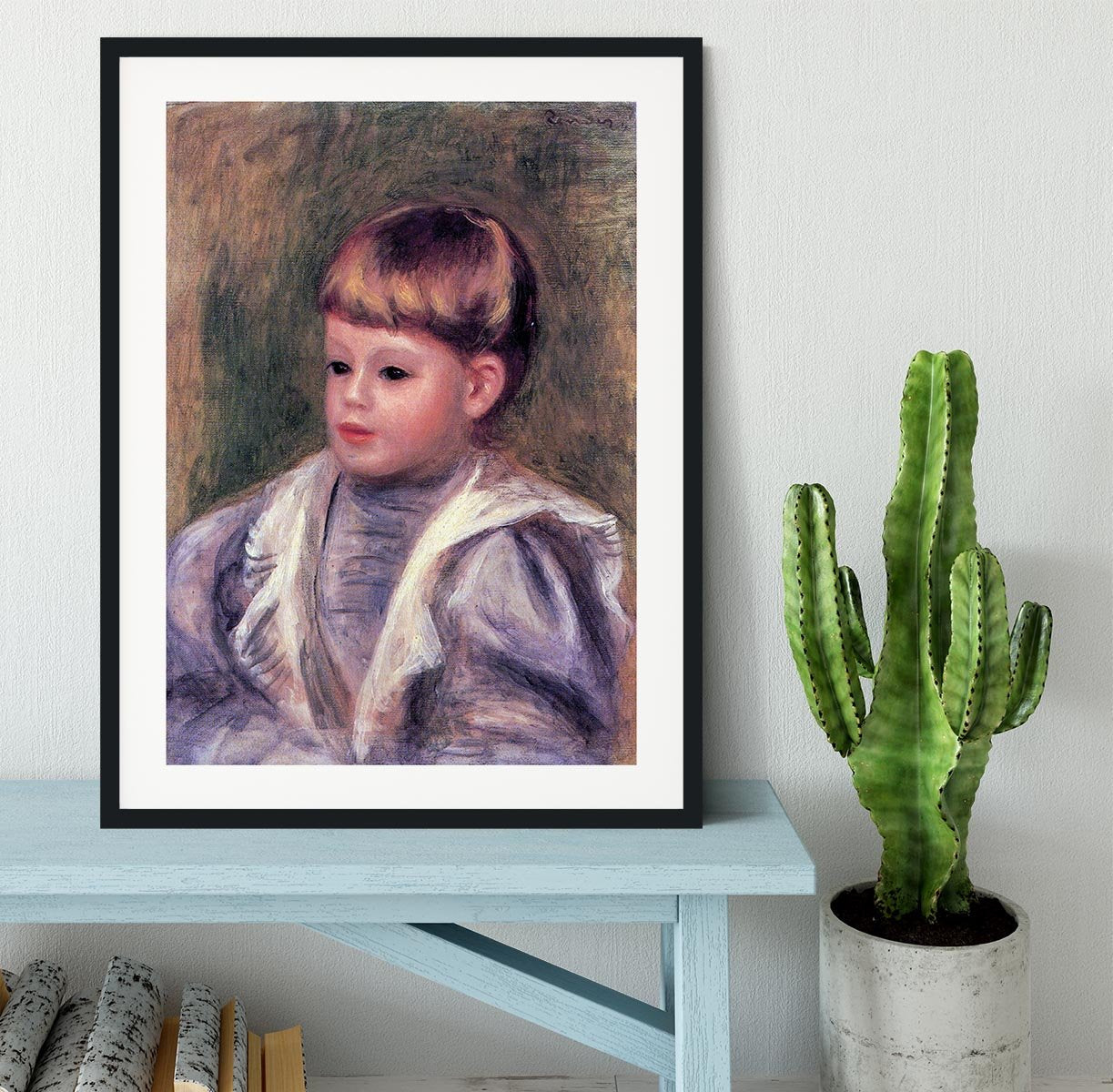 Portrait of a child Philippe Gangnat by Renoir Framed Print - Canvas Art Rocks - 1