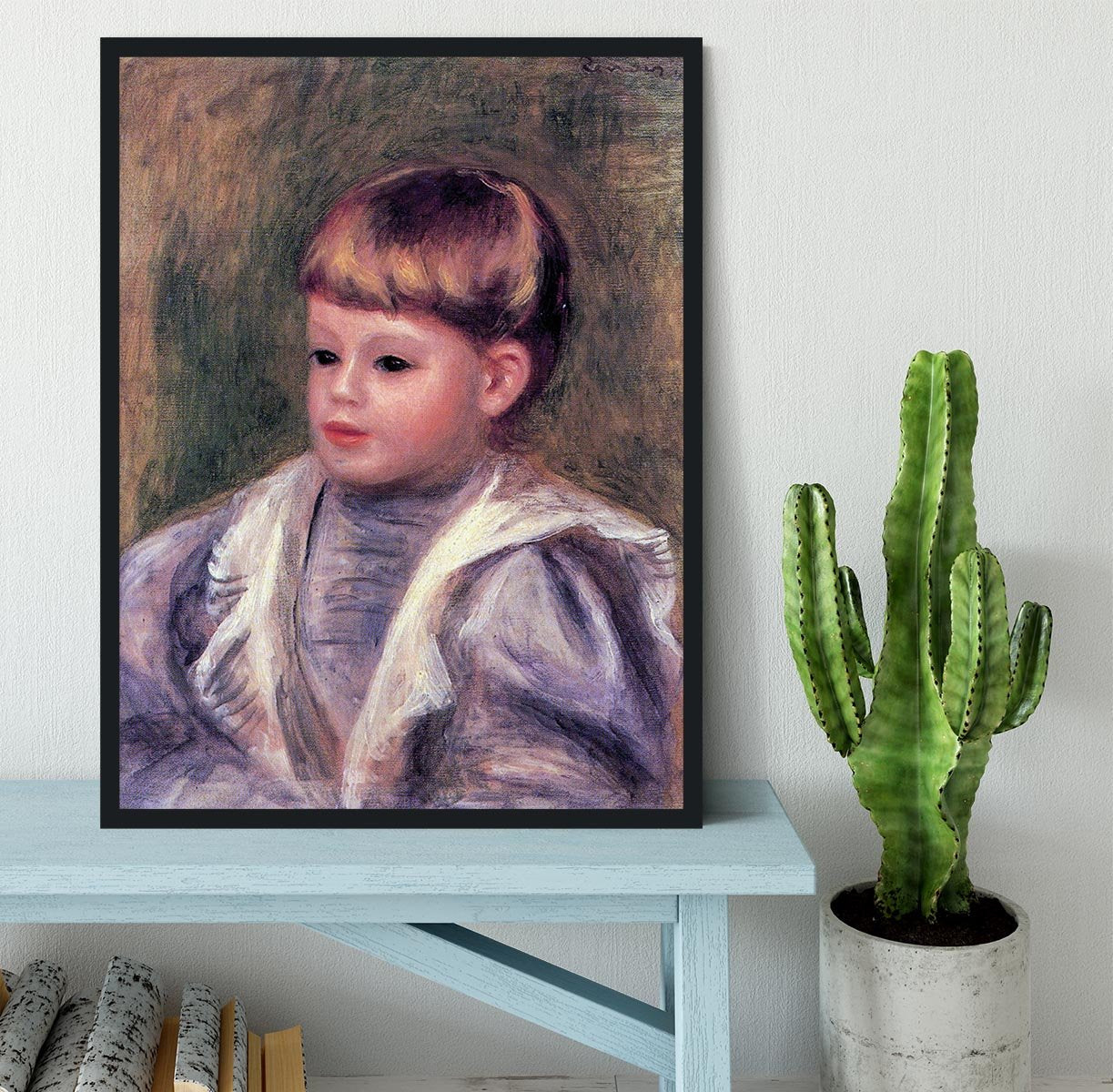 Portrait of a child Philippe Gangnat by Renoir Framed Print - Canvas Art Rocks - 2