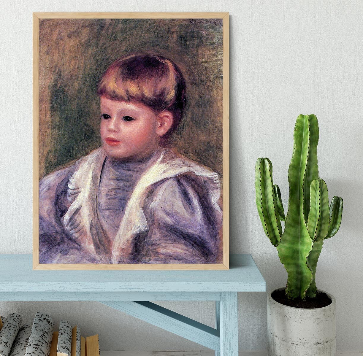Portrait of a child Philippe Gangnat by Renoir Framed Print - Canvas Art Rocks - 4