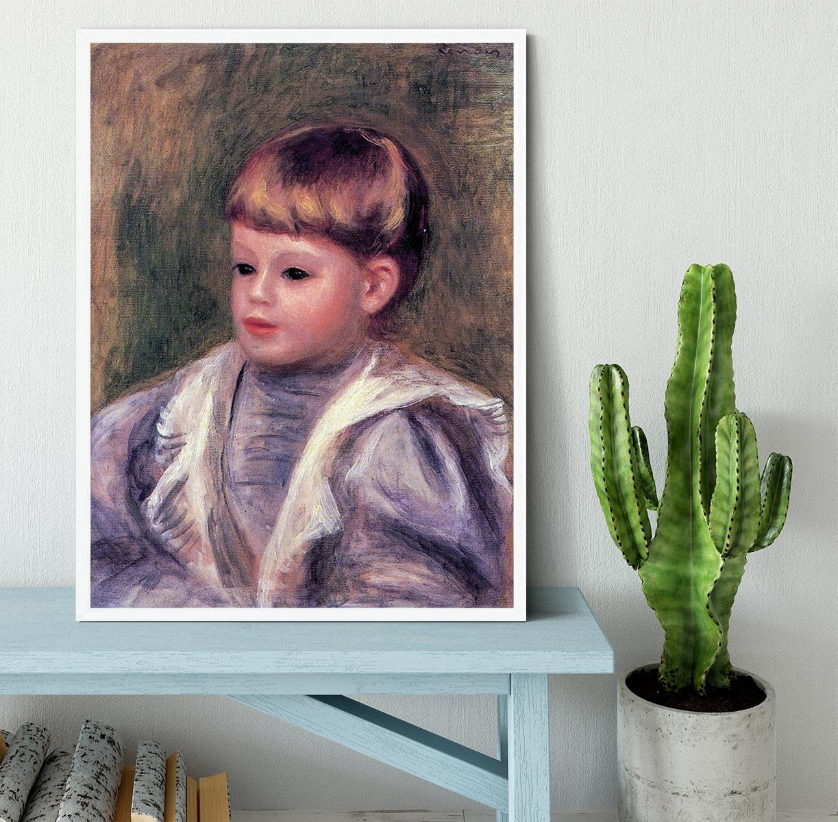 Portrait of a child Philippe Gangnat by Renoir Framed Print - Canvas Art Rocks -6