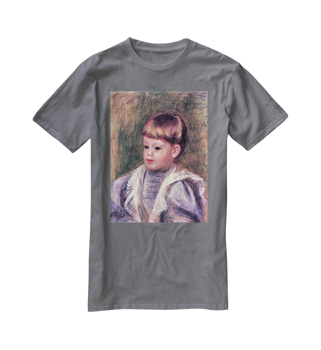 Portrait of a child Philippe Gangnat by Renoir T-Shirt - Canvas Art Rocks - 3