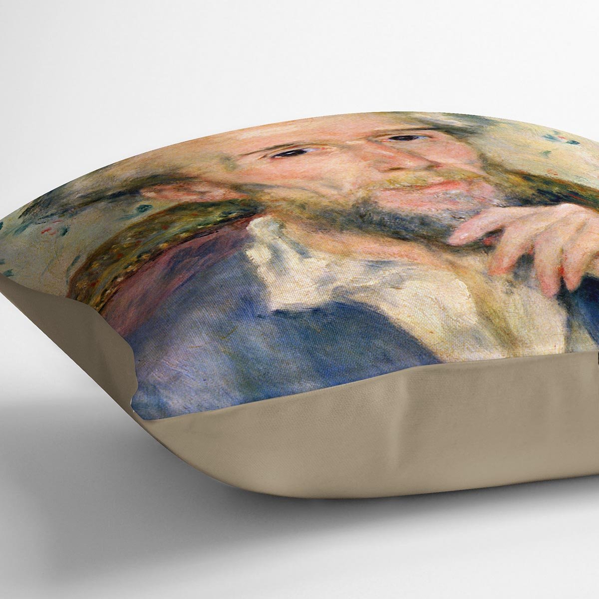 Portrait of a man by Renoir Throw Pillow