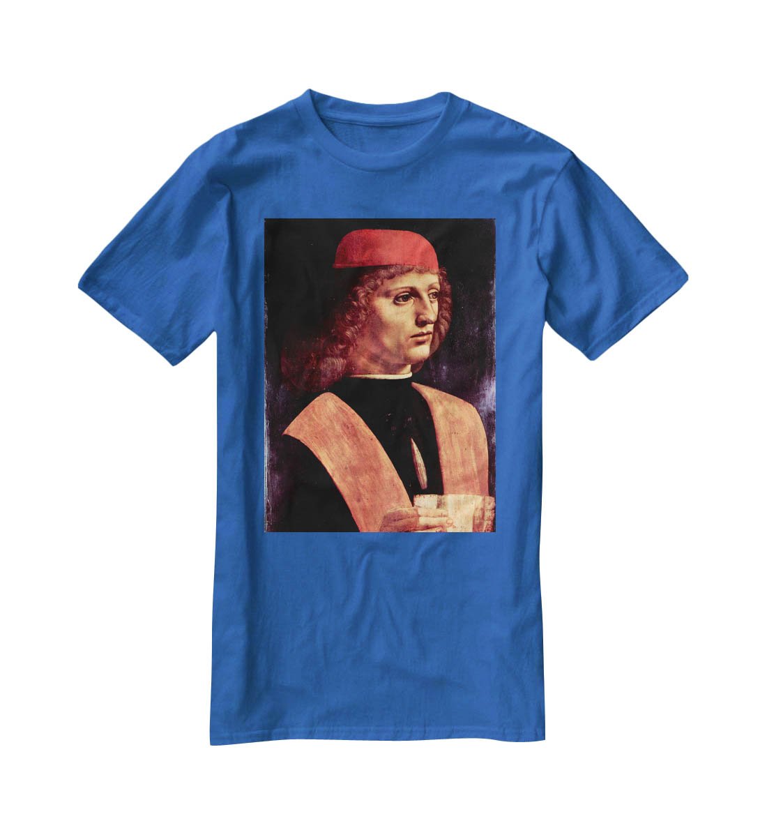 Portrait of a musician by Da Vinci T-Shirt - Canvas Art Rocks - 2