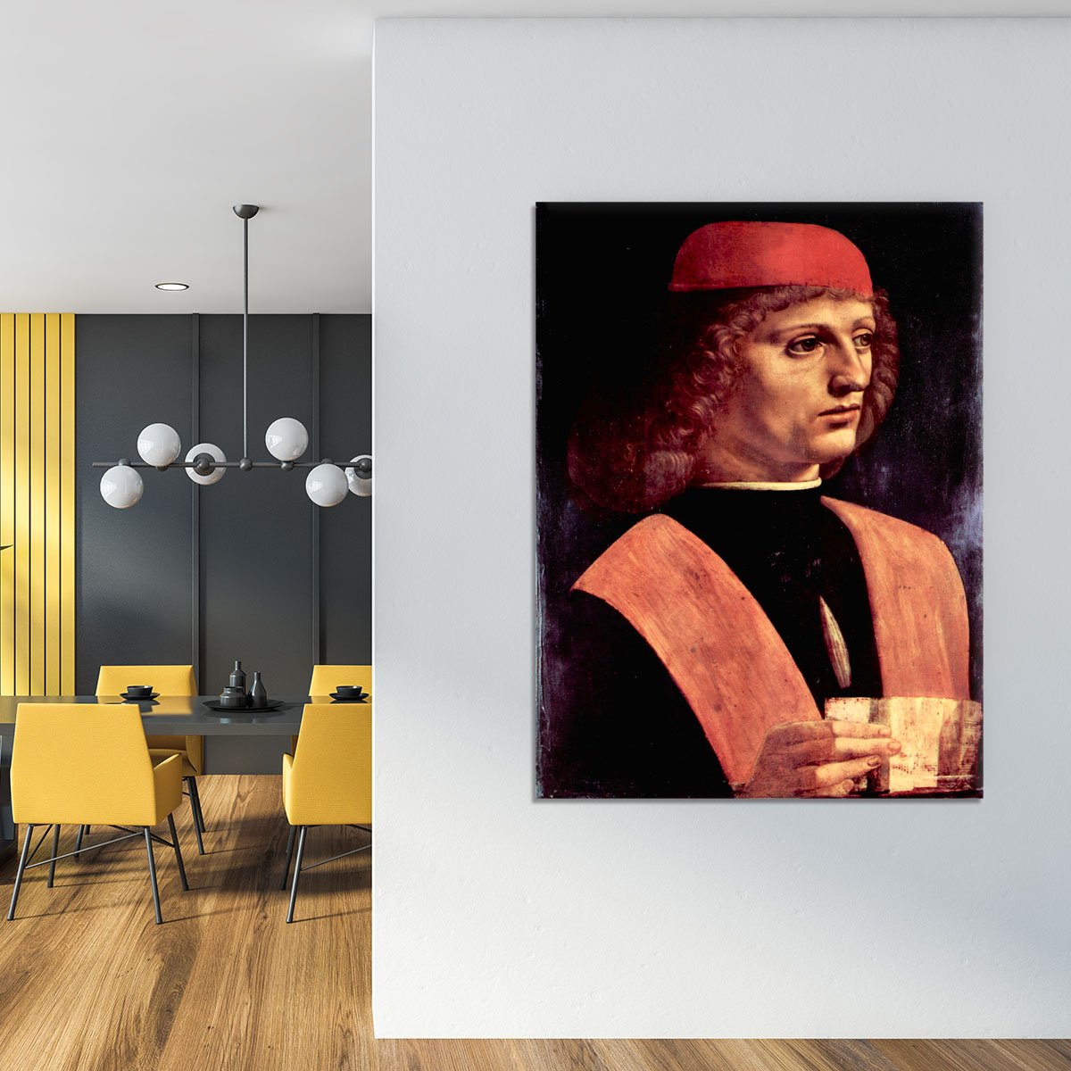 Portrait of a musician by Da Vinci Canvas Print or Poster