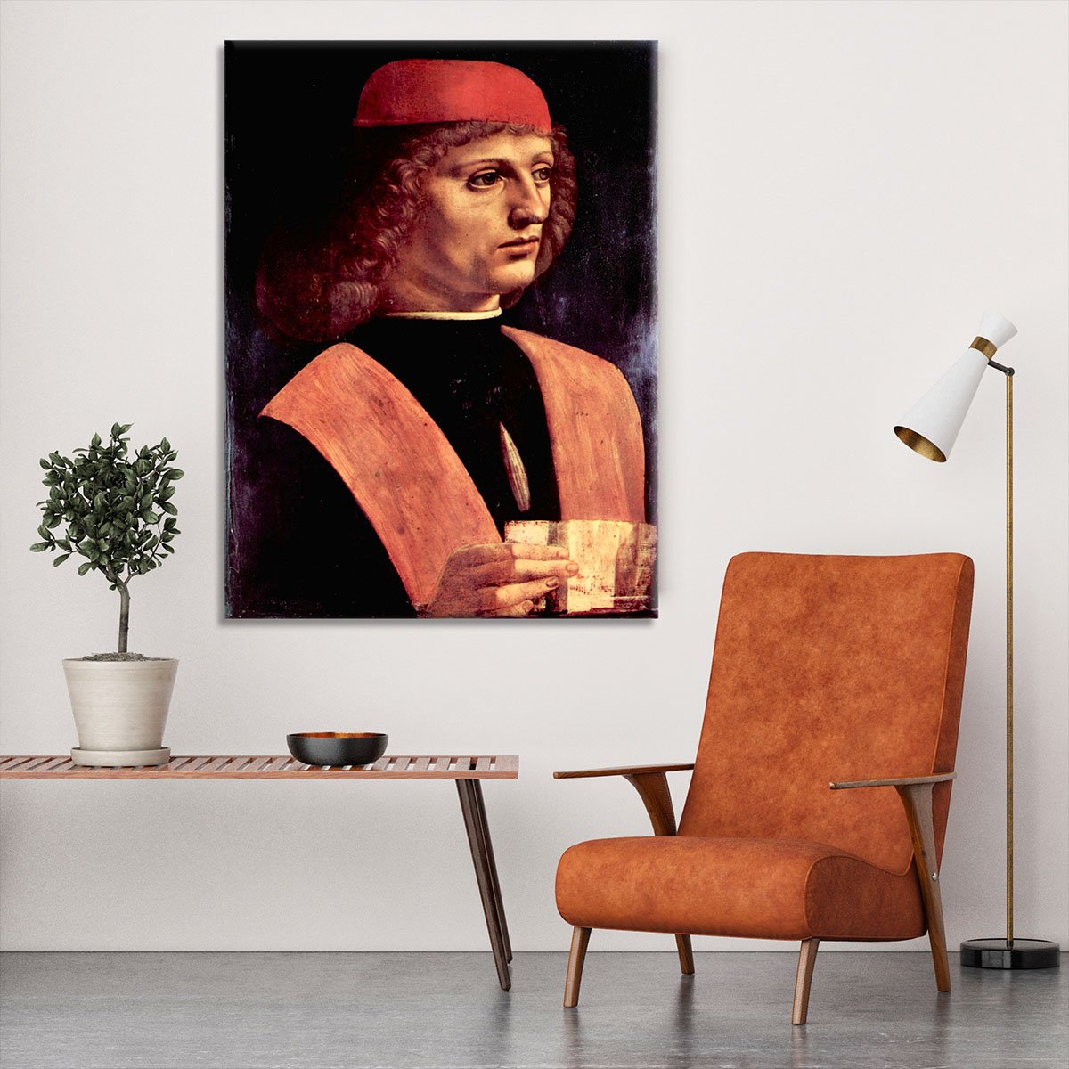 Portrait of a musician by Da Vinci Canvas Print or Poster