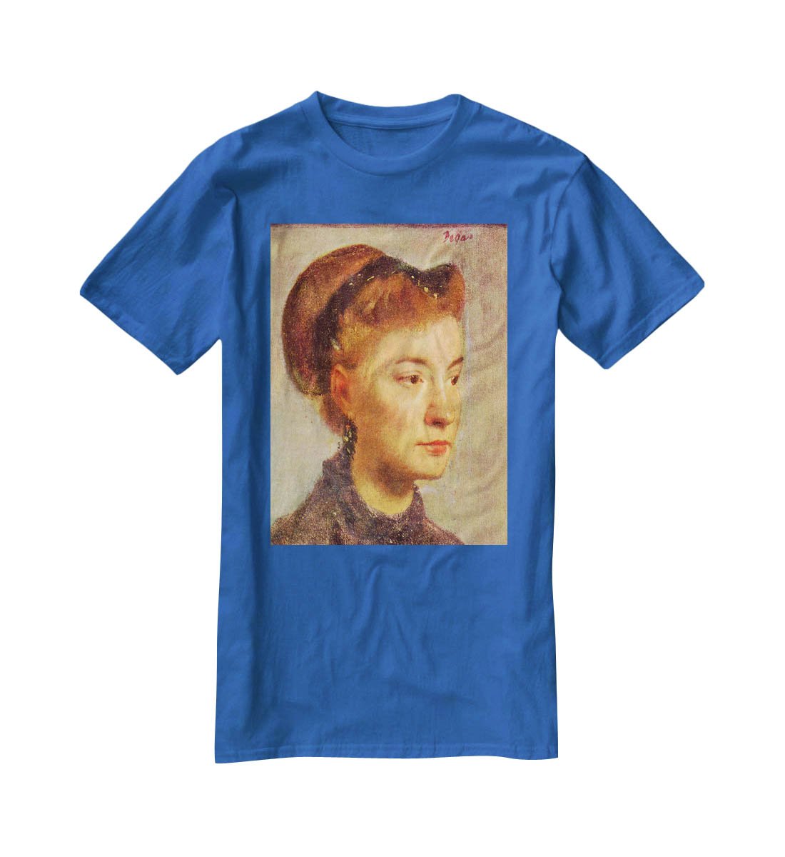 Portrait of a young Lady by Degas T-Shirt - Canvas Art Rocks - 2