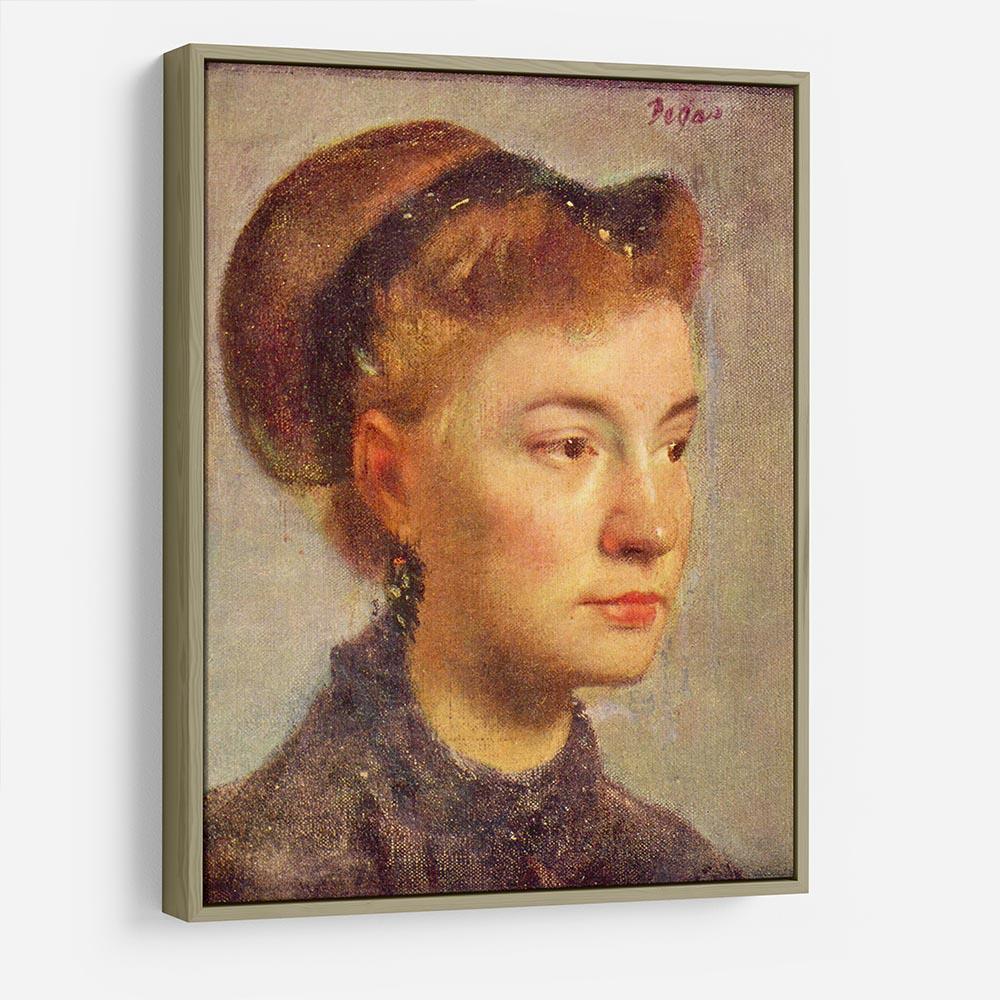 Portrait of a young Lady by Degas HD Metal Print - Canvas Art Rocks - 8